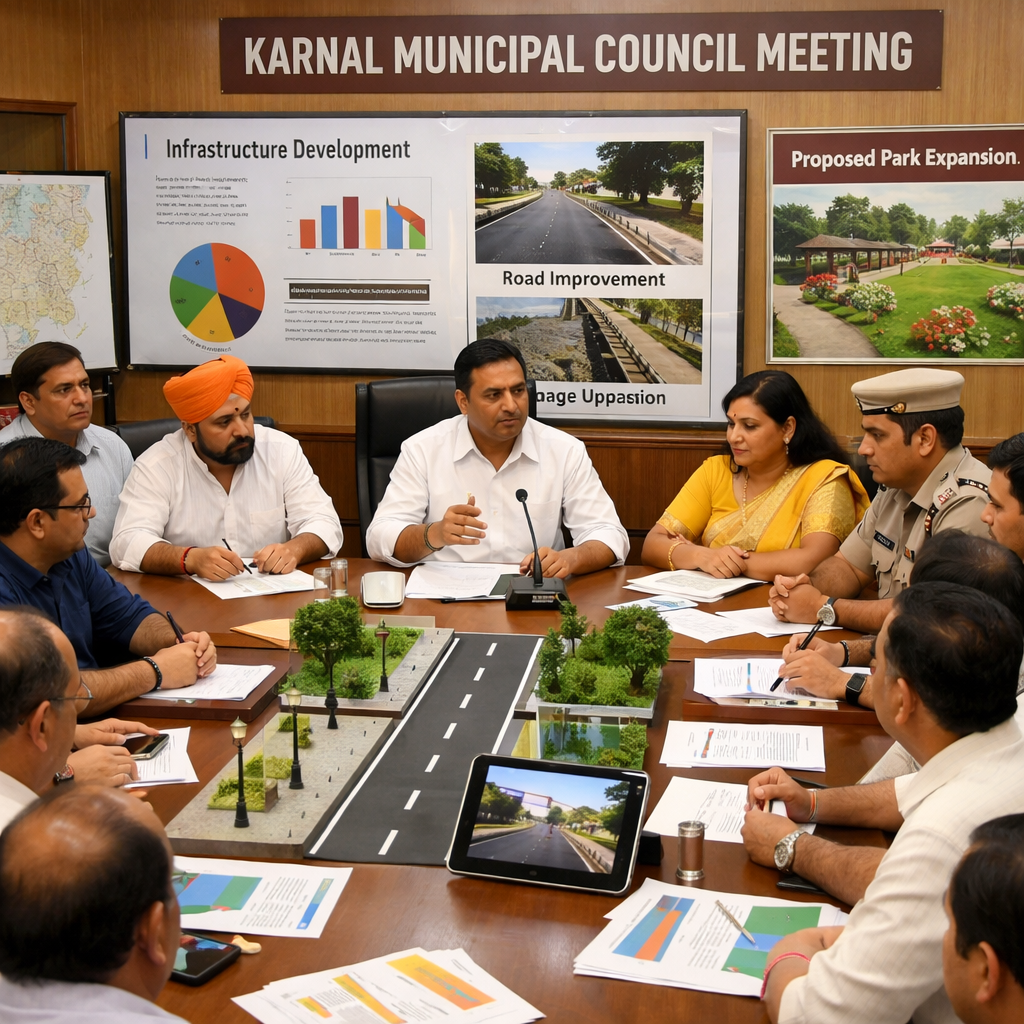 Development Projects Discussed at Karnal Municipal Meeting chatgpt image feb 17, 2026, 08 41 09 am